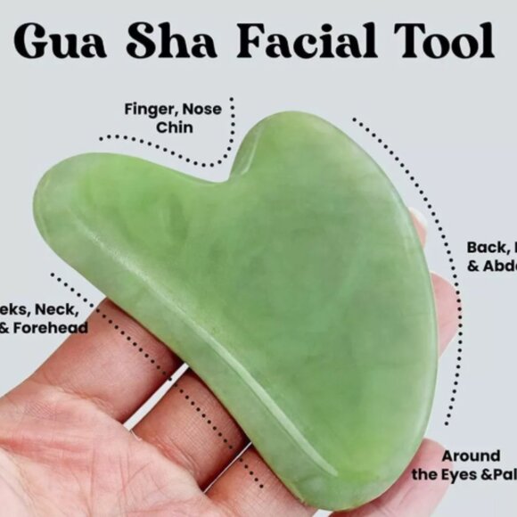 New In Box Roller @ Gua Sha Facial Massage Jade Roller Dark Green - Picture 7 of 7